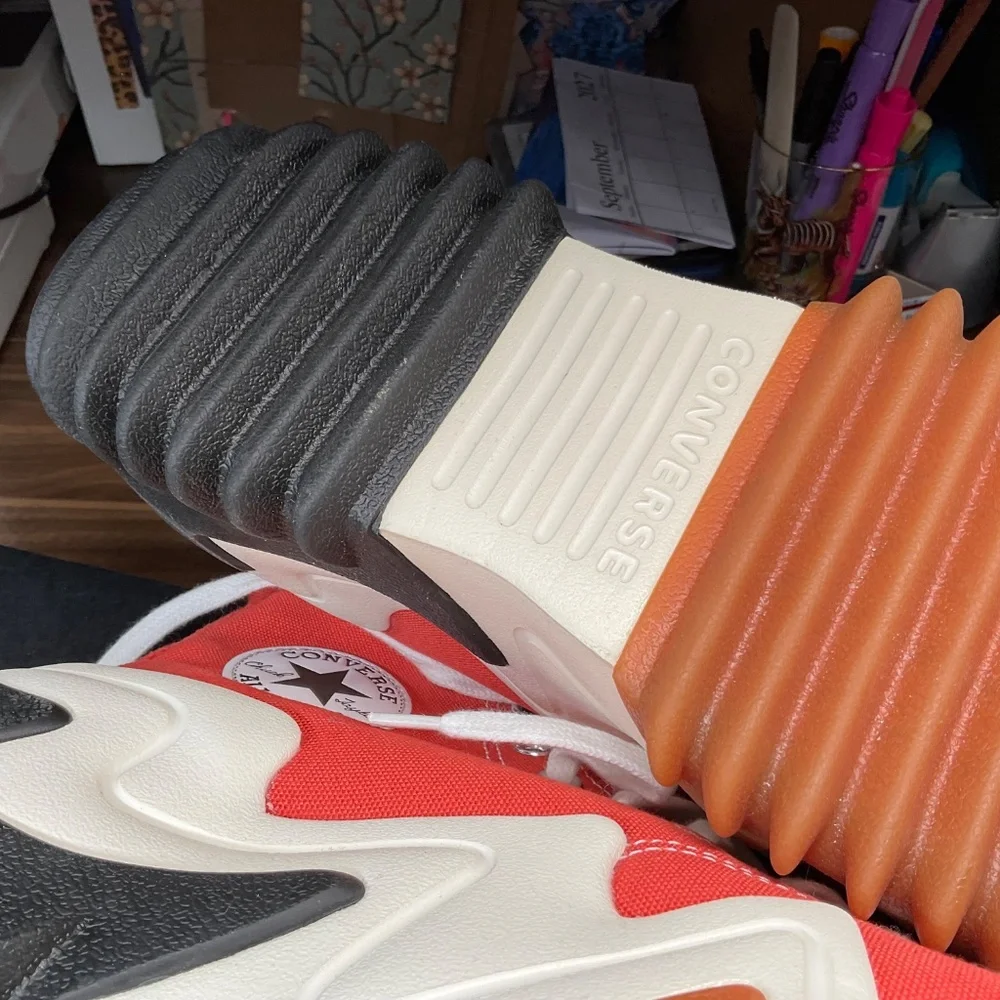 Converse Run Star Motion CX platform sneaker mens 9.5 womens 11 orange high top - Picture 14 of 17